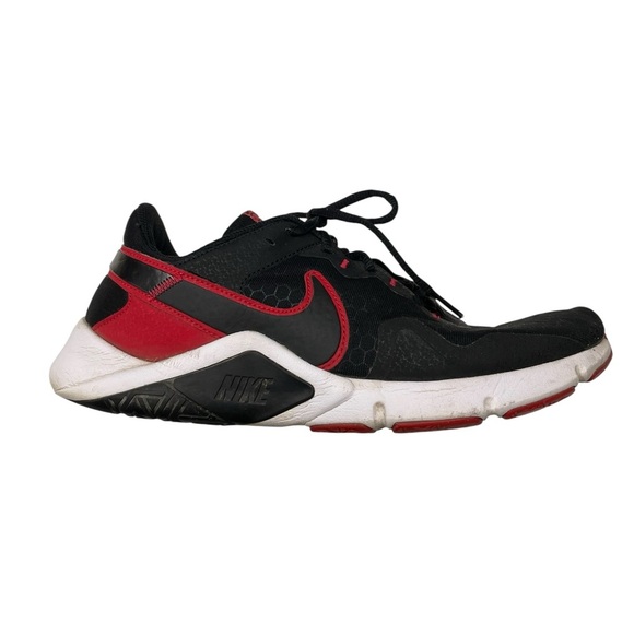 NIKE Legend Essential 2 Sneakers Black Red Size 9.5 Mens - Picture 3 of 9